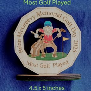 Golf Trophy - Most Golf Played "wooden spoon"